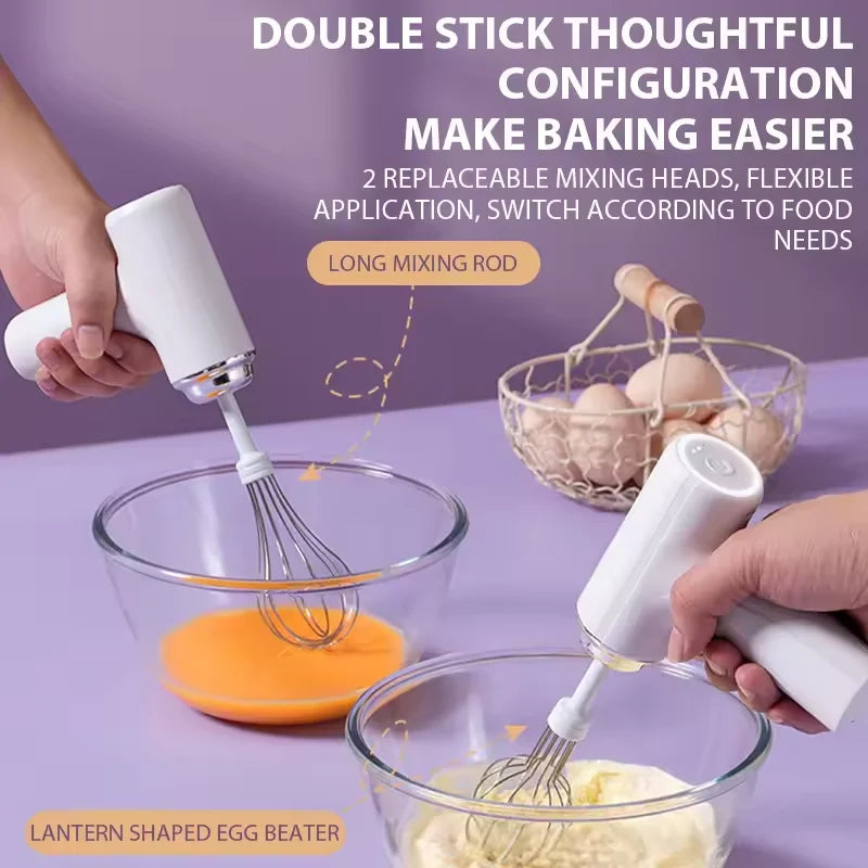 Electric Egg Beater – Rechargeable Handheld Mixer
