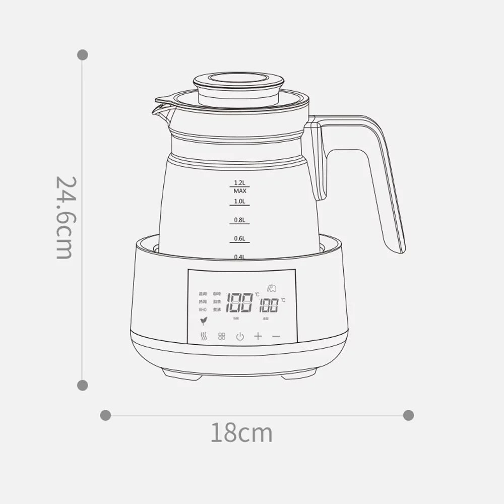 1.2L Electric Water Kettle – Smart Temperature Control